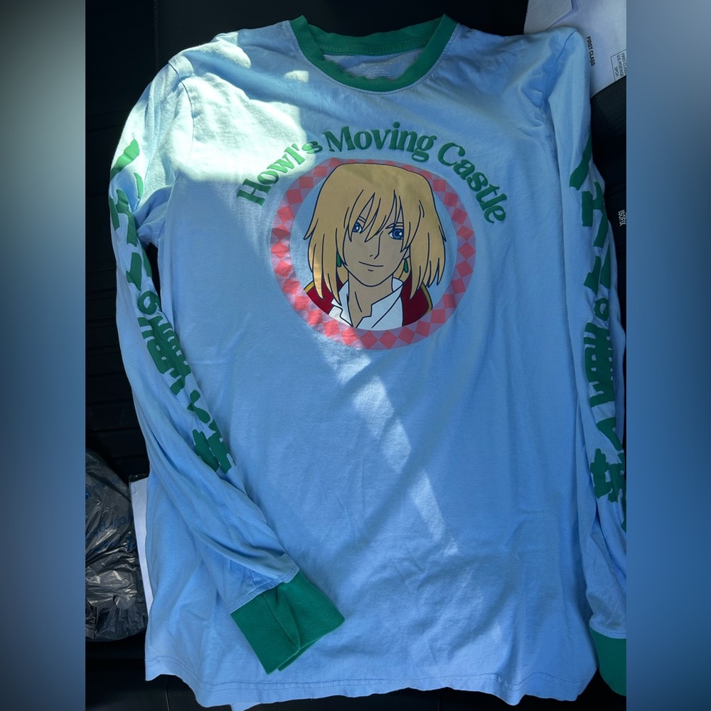 Howl's Moving Castle Blue and Green T-Shirt